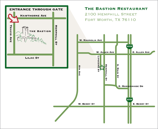 map to the bastion fort worth